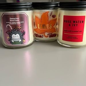 Three Bath and Body 7 oz candles